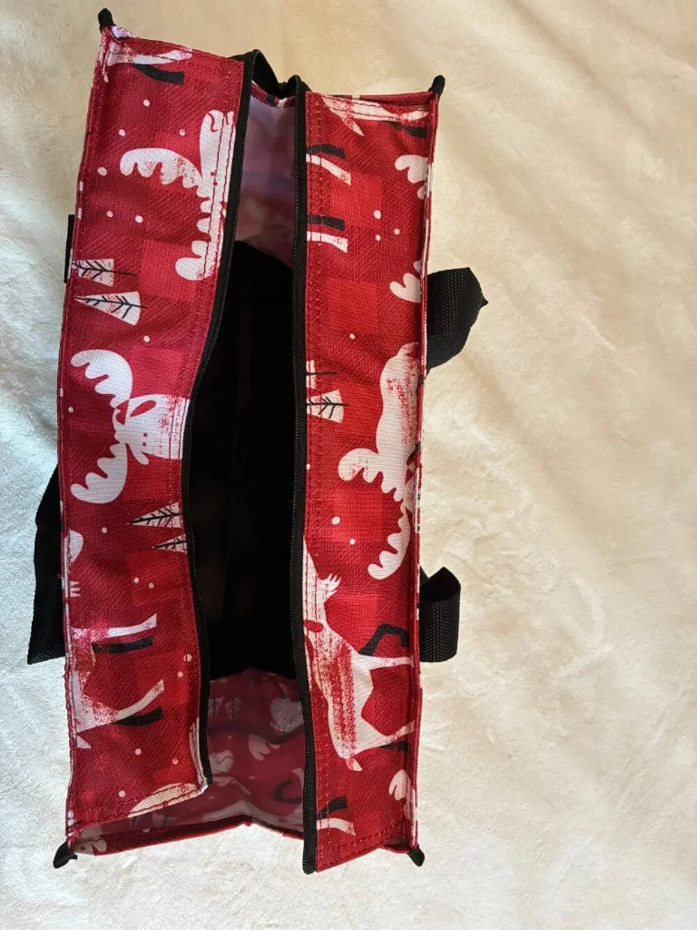 Thirty-One Zip-Top Organizing Utility Tote | Moosin Around Moose Print | NWT